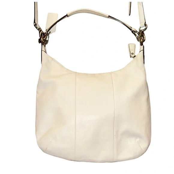 Coach White Leather Shoulder Bag - Picture 6 of 11